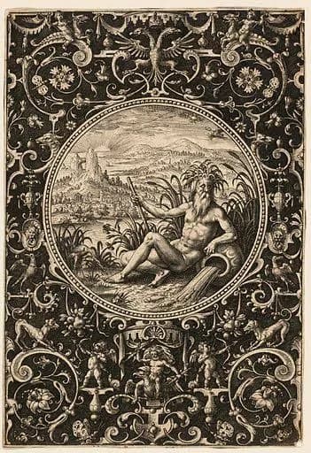 Neptun als Flussgott. Collaert, Adriaen  1590