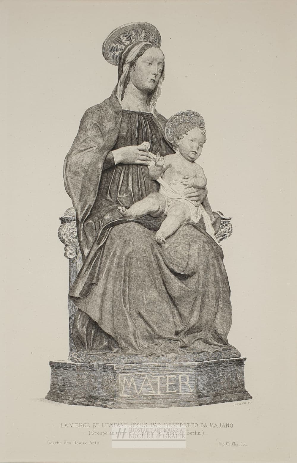 La Vierge et l`Enfant-Jésus par Benedetto da Majano.