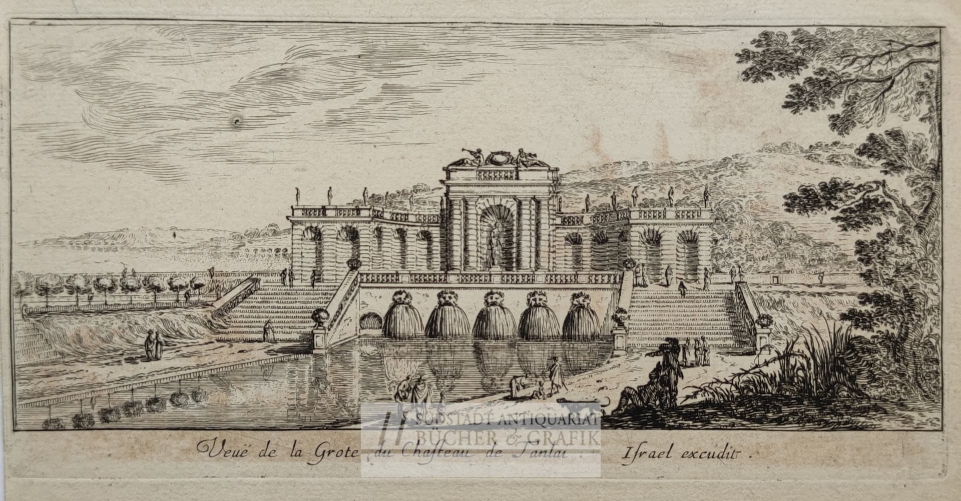 Veuë de la Grote du Chasteau de Tanlai. — Ansicht 1