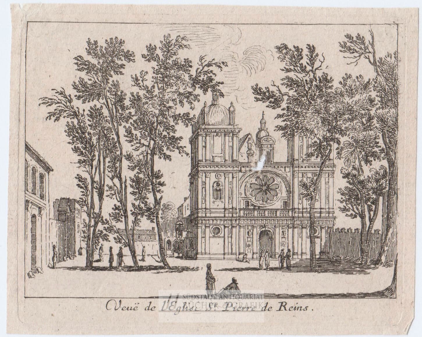 Veue de l`Eglise St. Pierre de Reins.