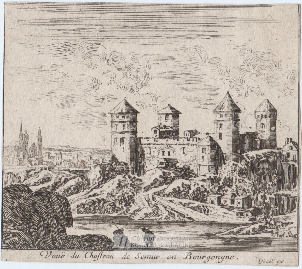 Veue du Chasteau de Semur en Bourgongne.