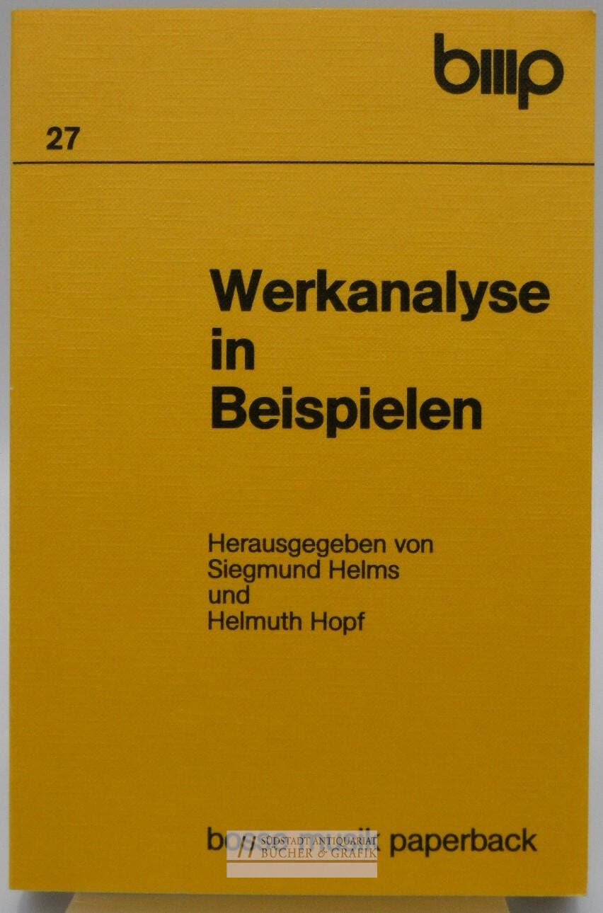 Werkanalyse in Beispielen.