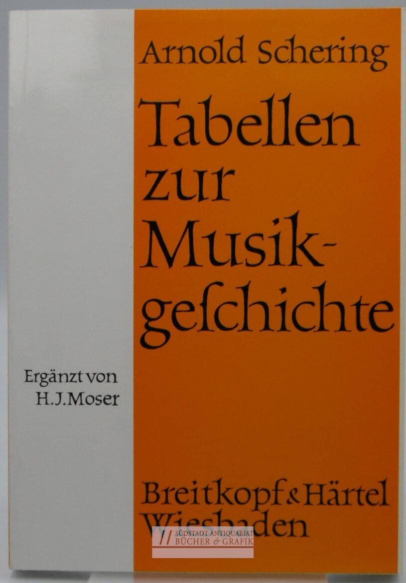 Tabellen zur Musikgeschichte. Ein Hilfsbuch beim Studium der Musikgeschichte.