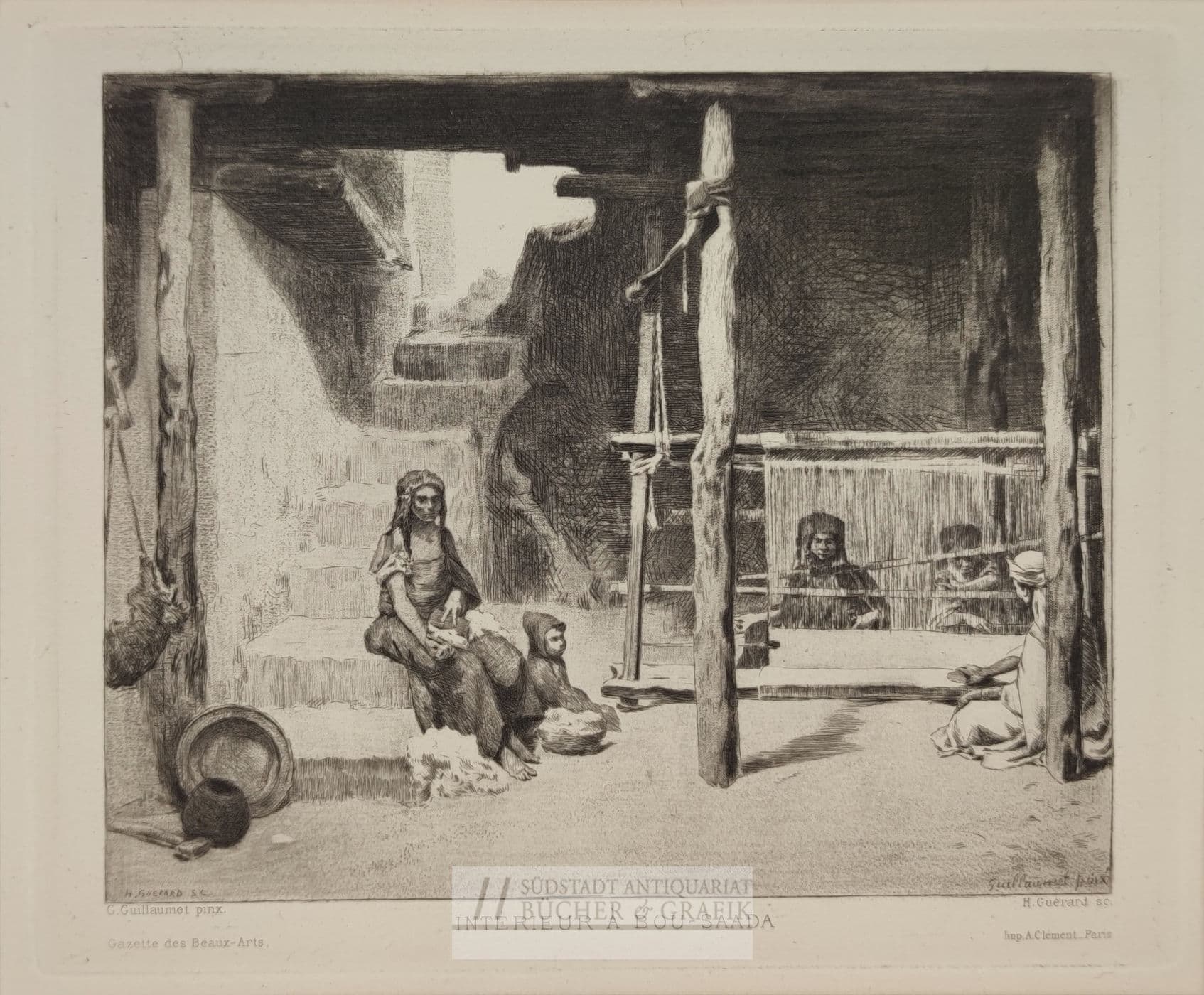 Intérieur à Bou-Saada oder Les fileuses Bou-Saada.