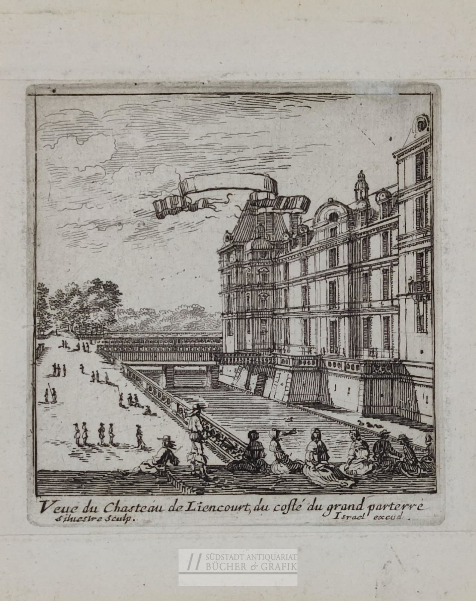 Veue du Chasteau de Liencourt, du costé du grand parterre.