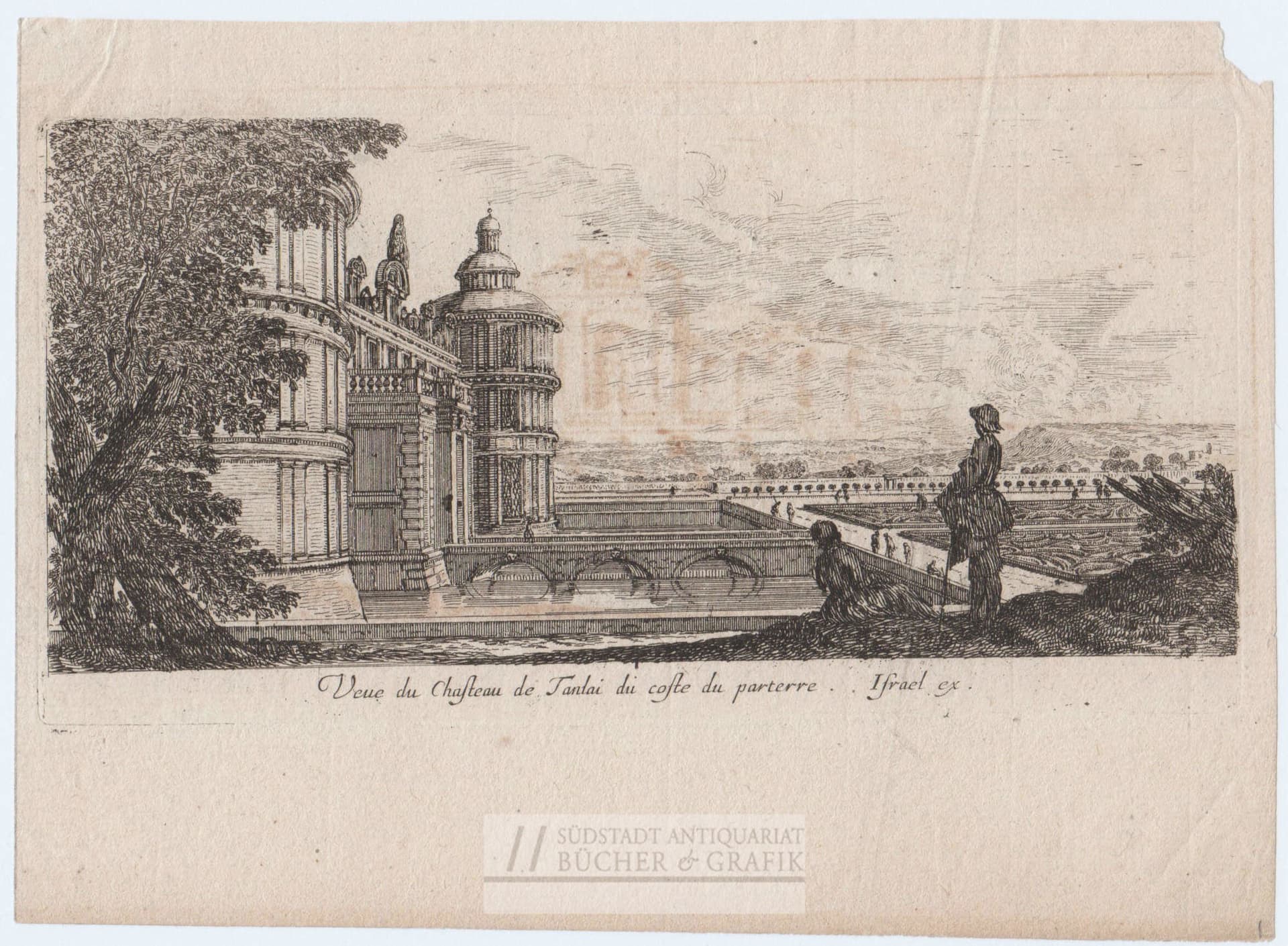 Veue du Chasteau de Tanlai du coste du parterre.