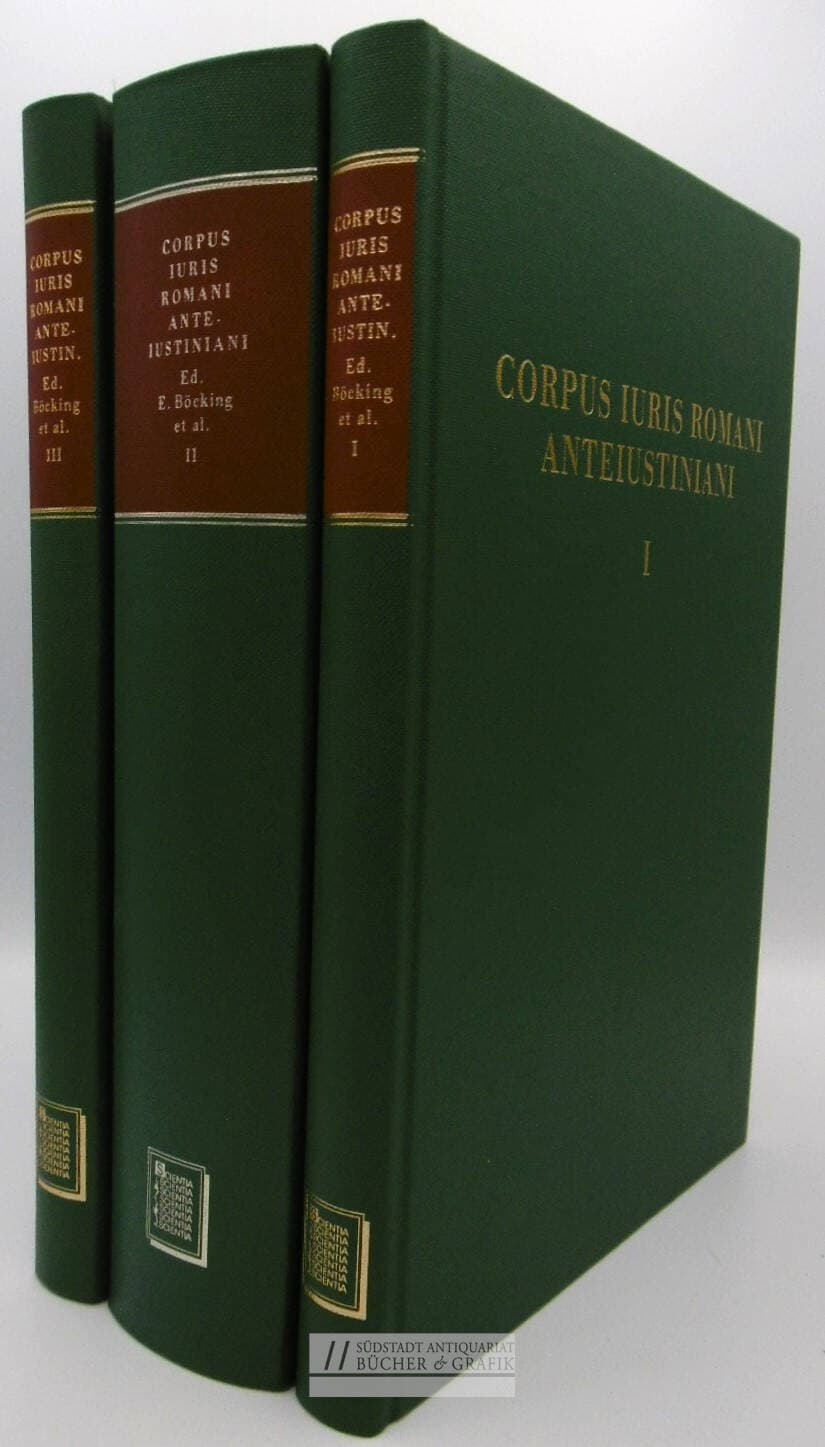 Corpus iuris Romani anteiustiniani. 3 Bände.